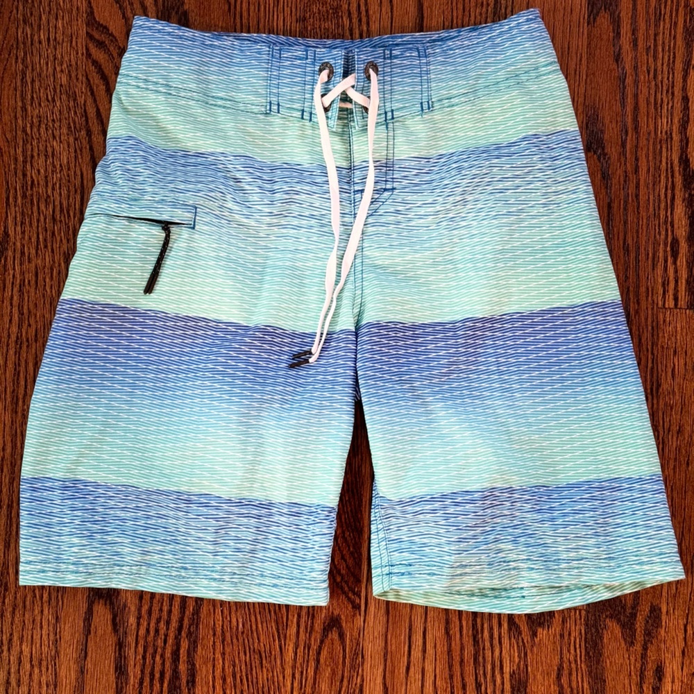 Boys Just Bones Board wear bathing suit swim shorts size 26
